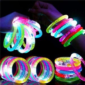24Pcs Glow in the Dark Party Supplies for Kids/Adults, Flashing Light up Toys